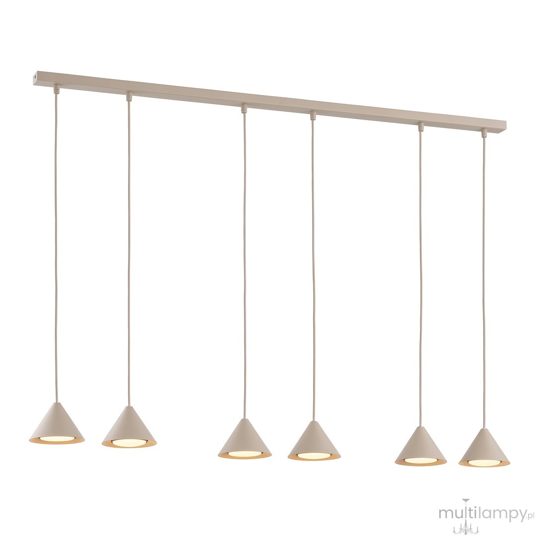 Elit lampa wisząca 6xGX53 mokka 1812/6