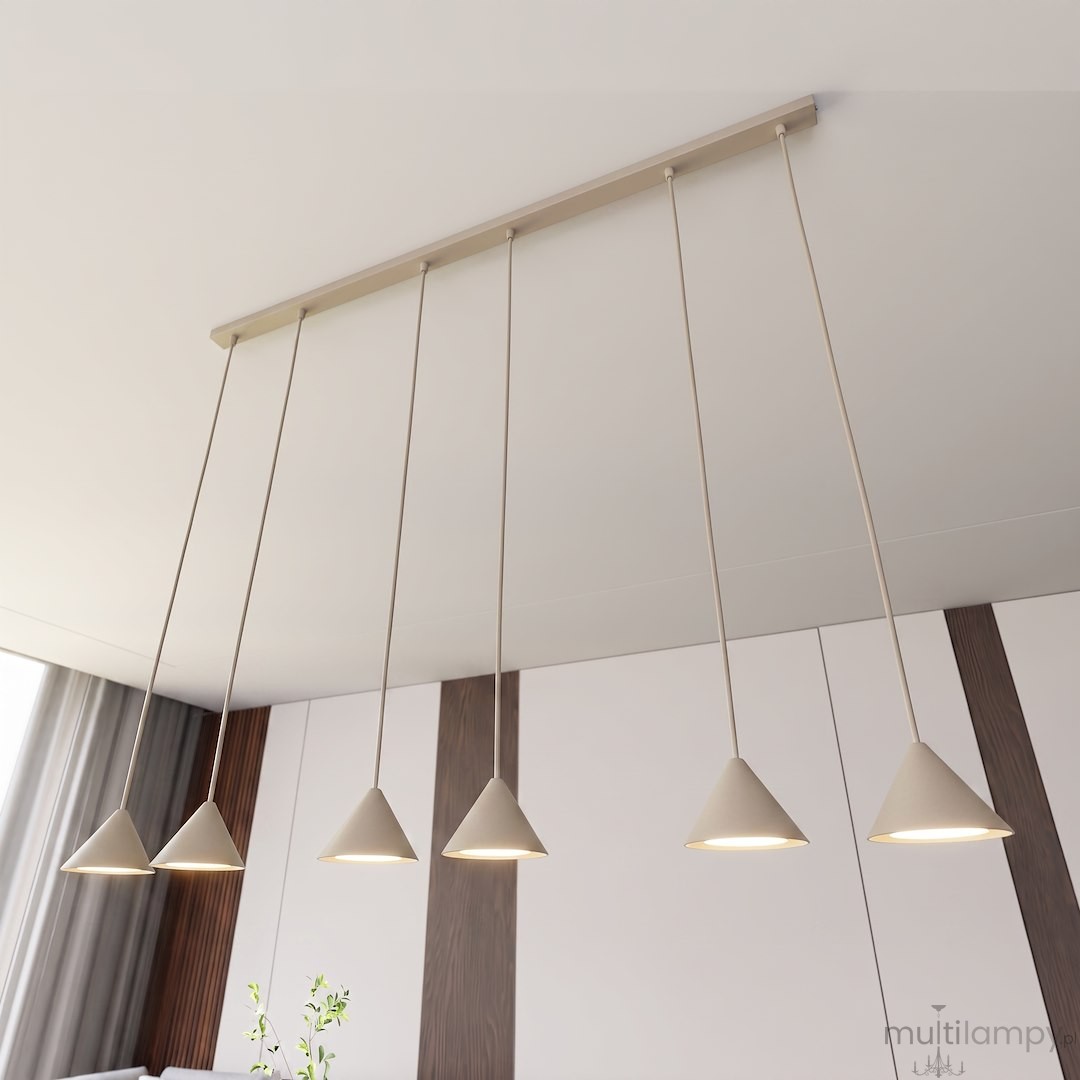 Elit lampa wisząca 6xGX53 mokka 1812/6
