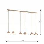 Elit lampa wisząca 6xGX53 mokka 1812/6