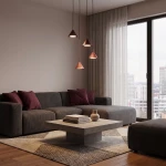 Elit lampa wisząca 4xGX53 burgund 1813/4PREM