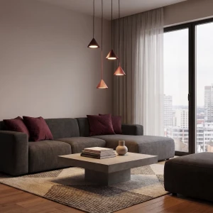 Elit lampa wisząca 4xGX53 burgund  1813/4PREM