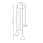 Elit lampa wisząca 4xGX53 burgund 1813/4PREM