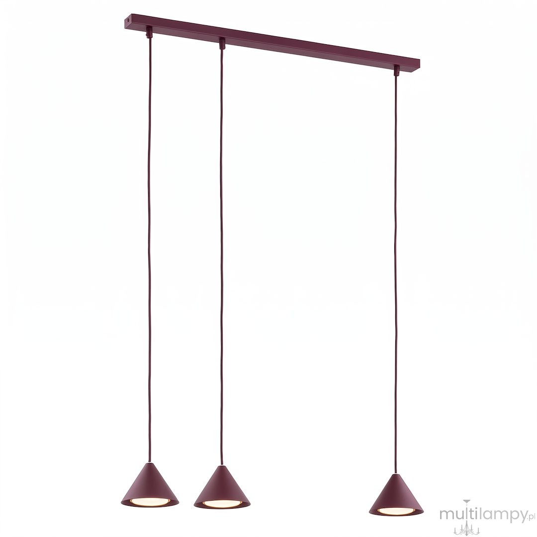 Elit lampa wisząca 3xGX53 burgund 1813/3
