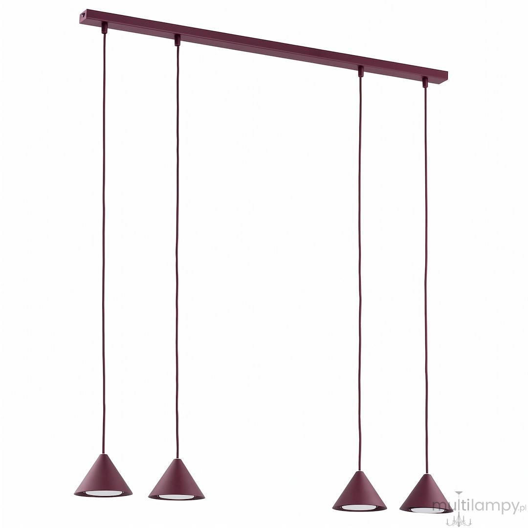 Elit lampa wisząca 4xGX53 burgund 1813/4