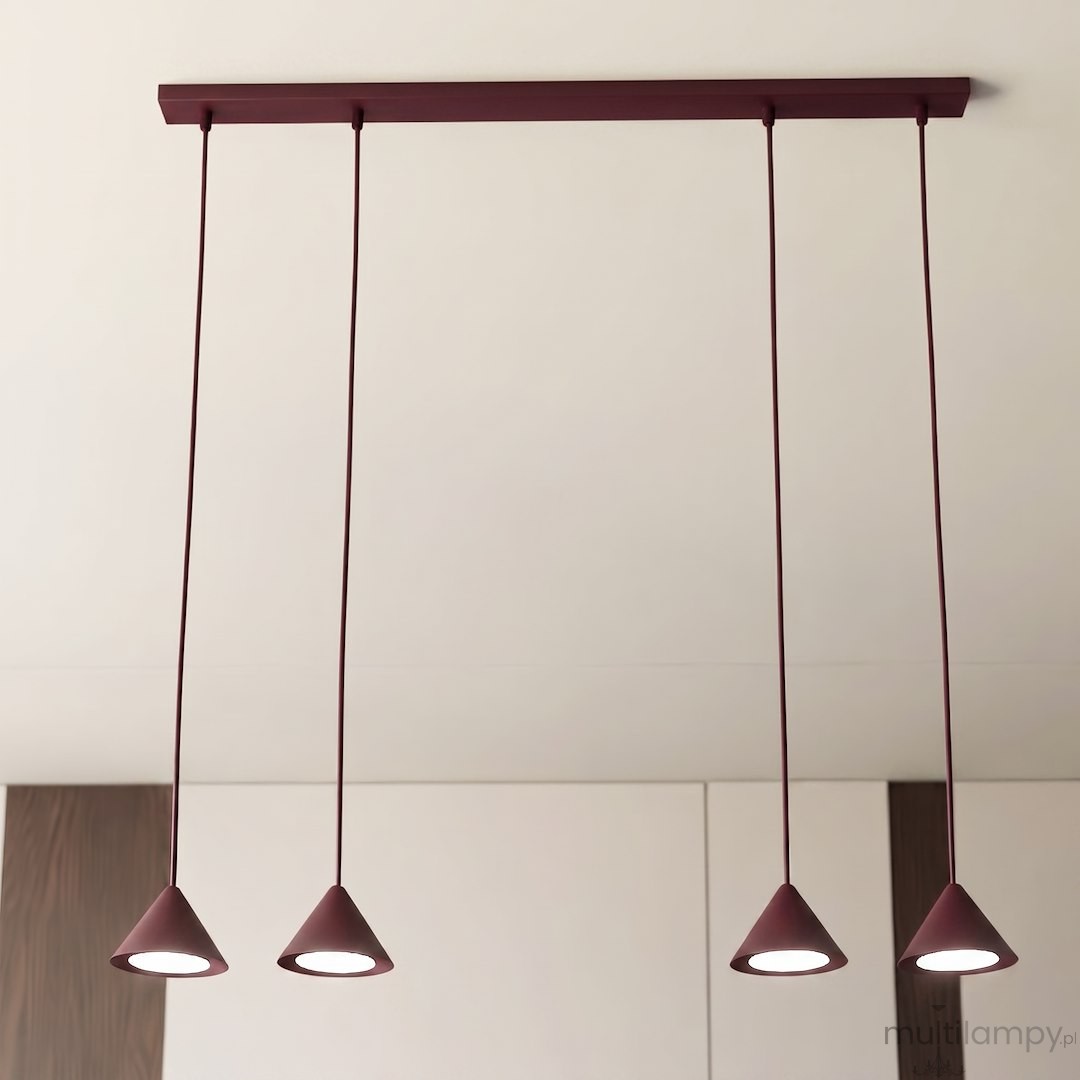 Elit lampa wisząca 4xGX53 burgund 1813/4