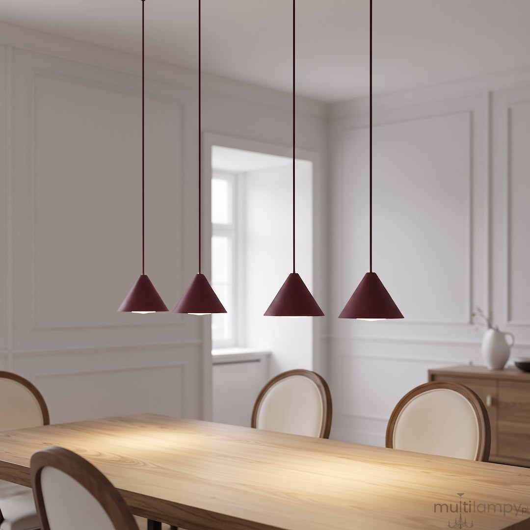 Elit lampa wisząca 4xGX53 burgund 1813/4