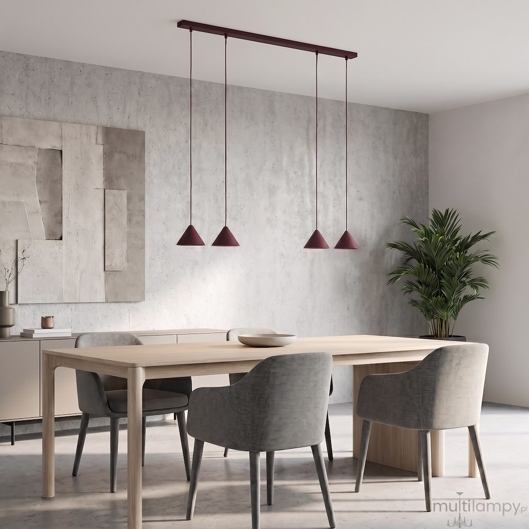Elit lampa wisząca 4xGX53 burgund 1813/4