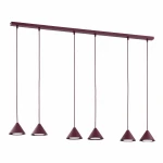 Elit lampa wisząca 6xGX53 burgund 1813/6