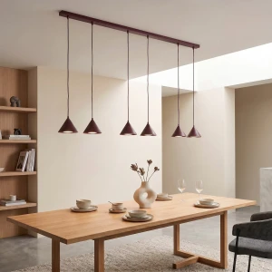 Elit lampa wisząca 6xGX53 burgund 1813/6