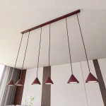 Elit lampa wisząca 6xGX53 burgund 1813/6