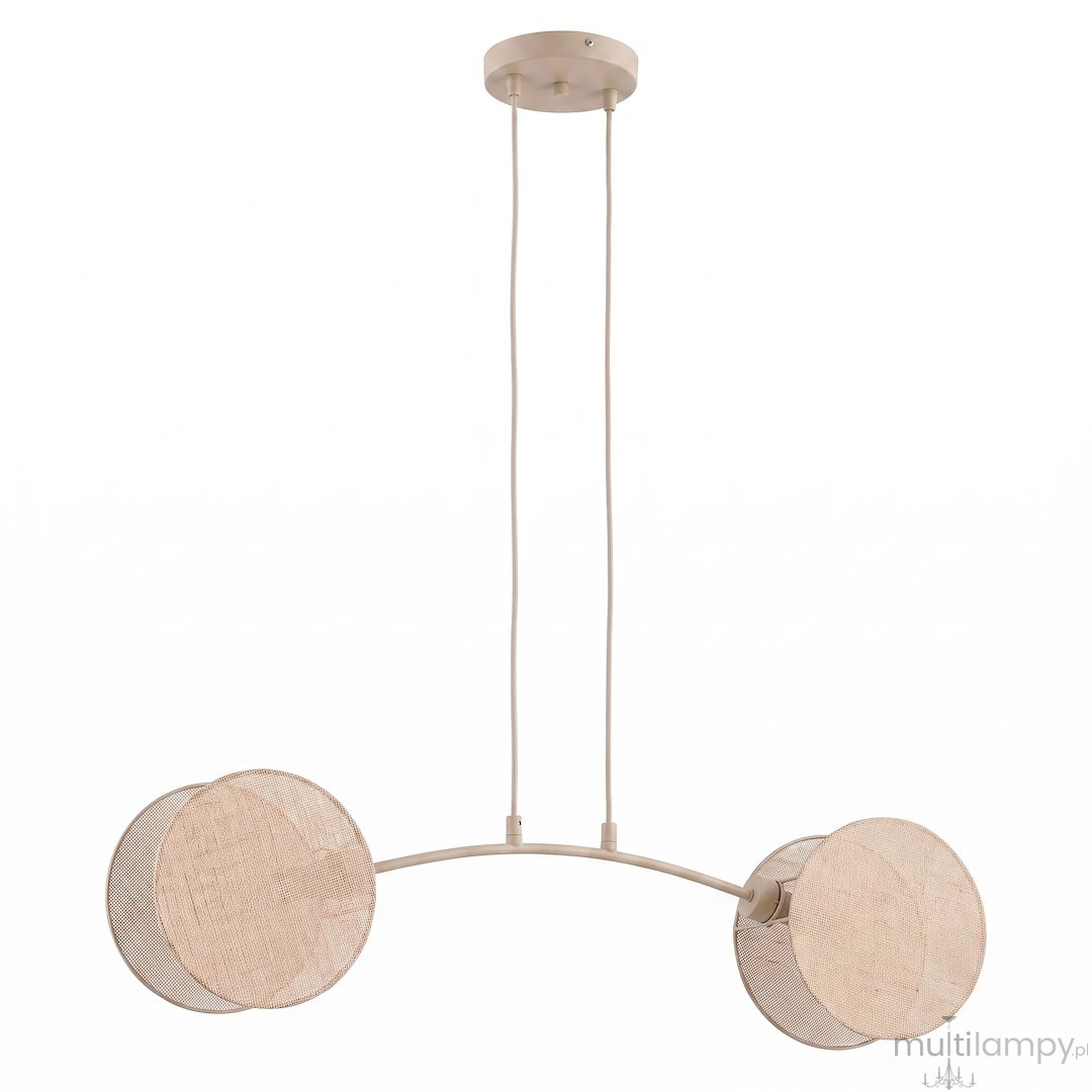 Motif lampa wisząca 2xE14 mokka/naturalna 1811/2