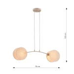 Motif lampa wisząca 2xE14 mokka/naturalna 1811/2