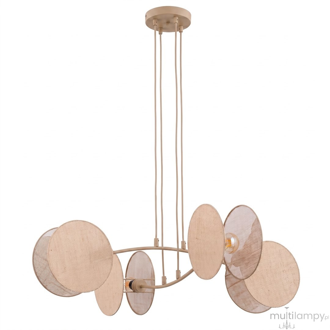 Motif lampa wisząca 4xE14 mokka/naturalna 1811/4