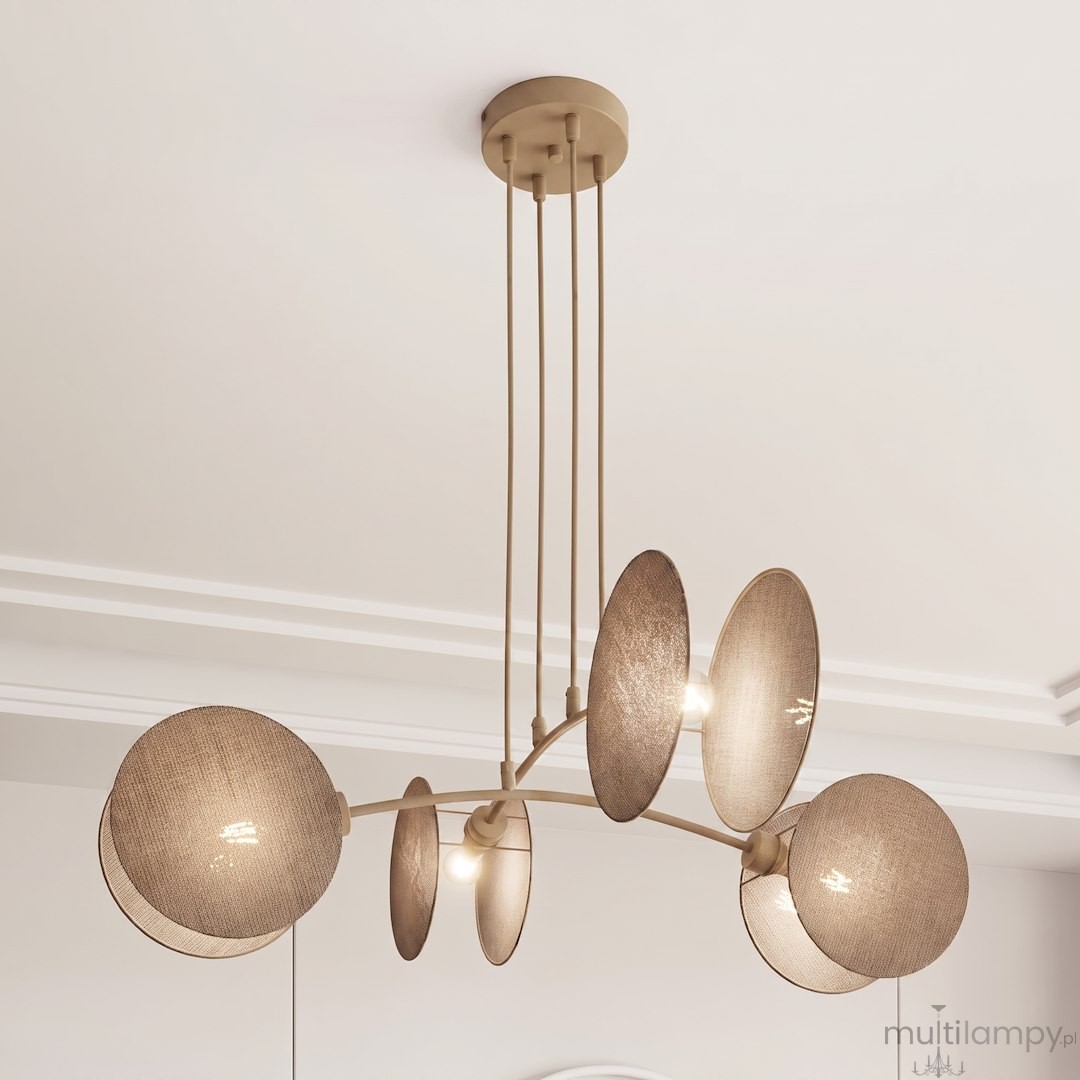 Motif lampa wisząca 4xE14 mokka/naturalna 1811/4