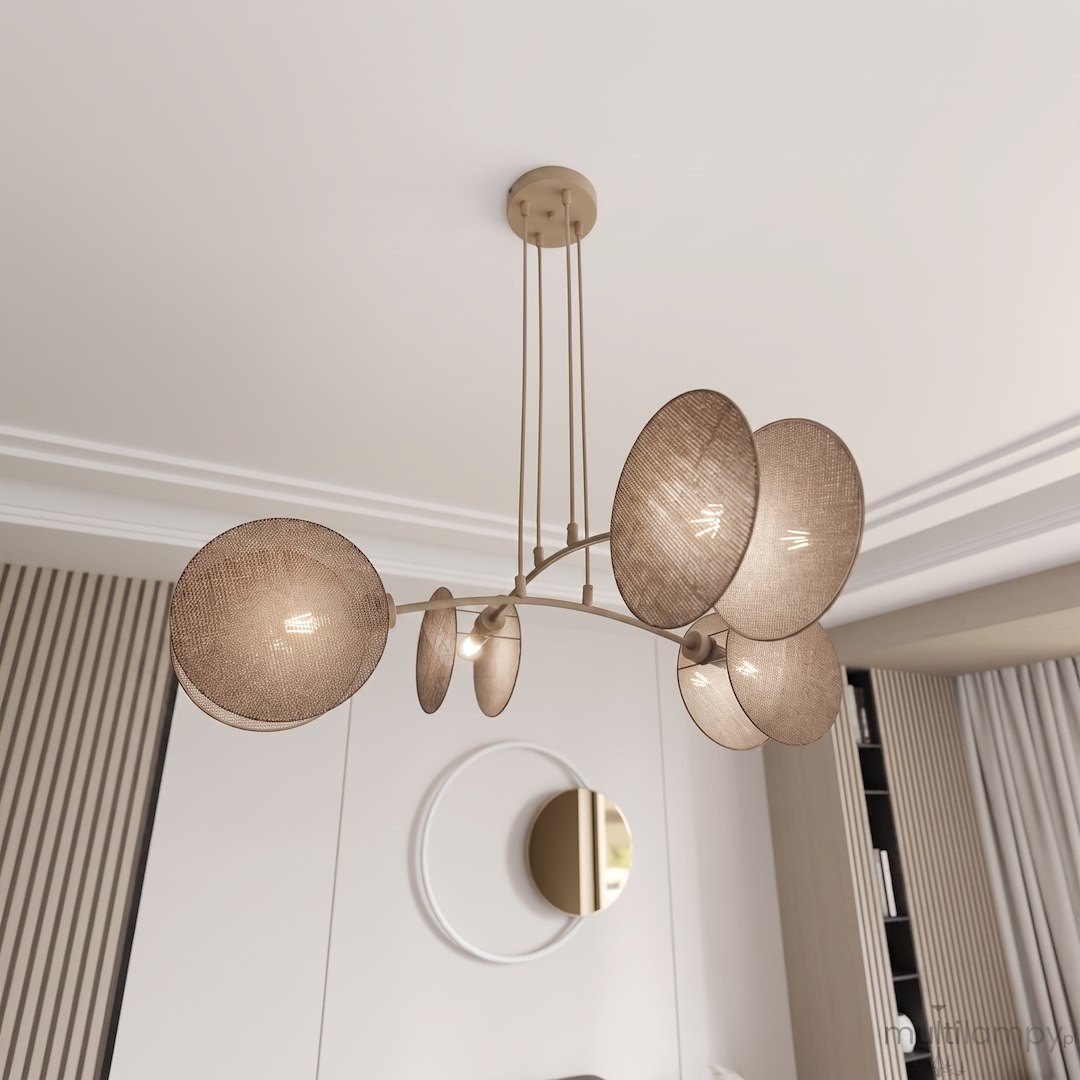 Motif lampa wisząca 4xE14 mokka/naturalna 1811/4