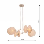 Motif lampa wisząca 4xE14 mokka/naturalna 1811/4
