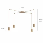 Traker lampa wisząca 4xGU10 mokka 1821/4