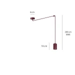 Traker lampa wisząca 1xGU10 burgund 1822/1