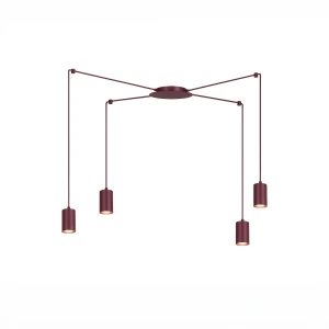 Traker lampa wisząca 4xGU10 burgund 1822/4