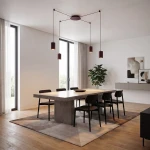 Traker lampa wisząca 4xGU10 burgund 1822/4