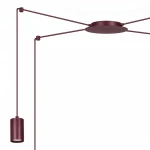 Traker lampa wisząca 4xGU10 burgund 1822/4