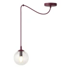 Gigi lampa wisząca 1xE14 burgund/transparentny 1826/1