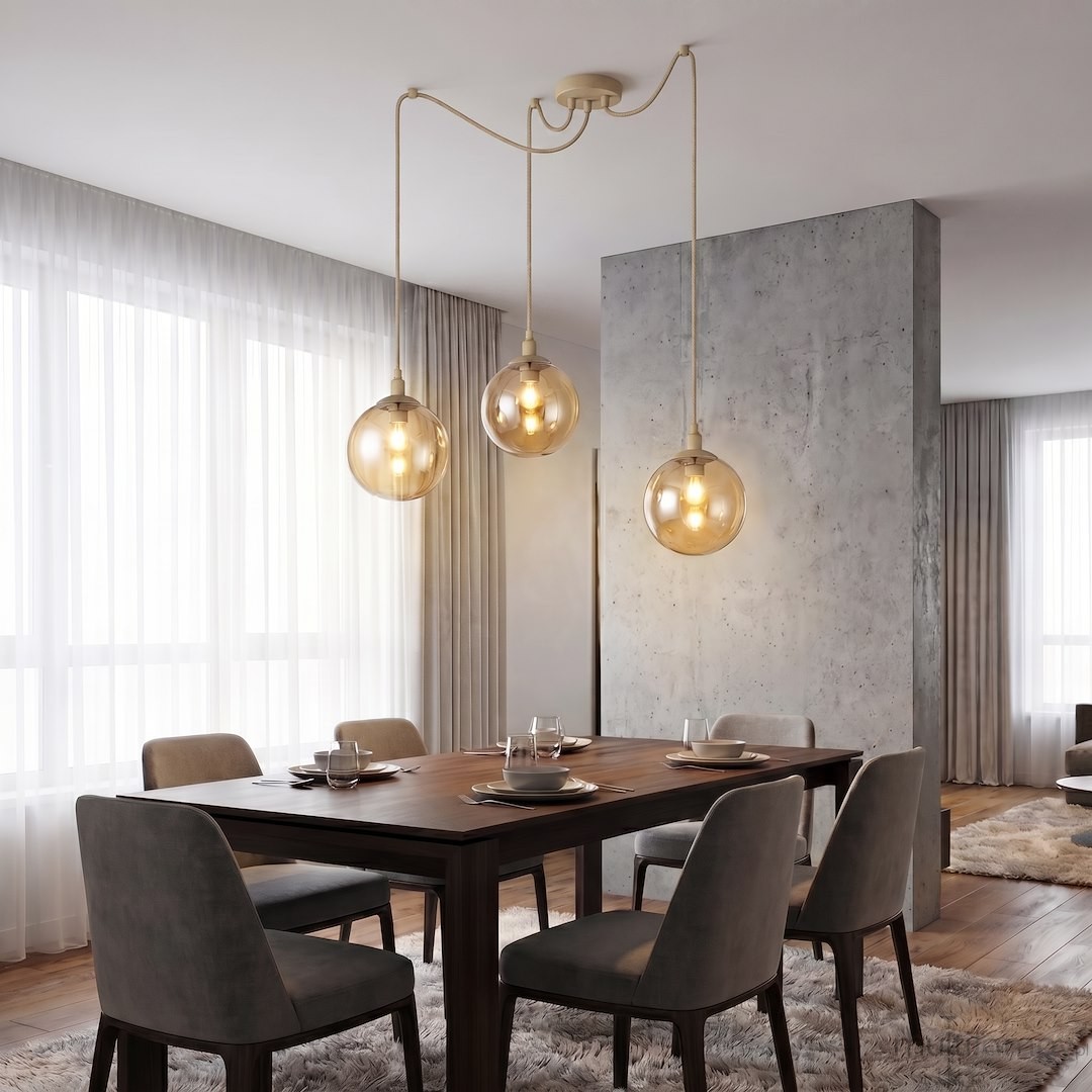 Gigi lampa wisząca 3xE14 mokka/bursztynowy 1824/3