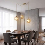 Gigi lampa wisząca 3xE14 mokka/bursztynowy 1824/3