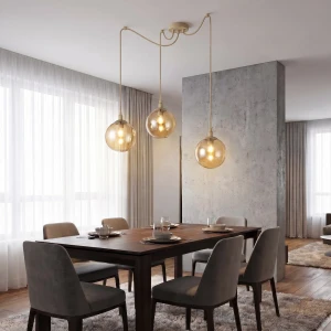 Gigi lampa wisząca 3xE14 mokka/bursztynowy 1824/3