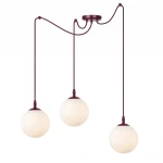 Gigi lampa wisząca 3xE14 burgund/biały 1825/3