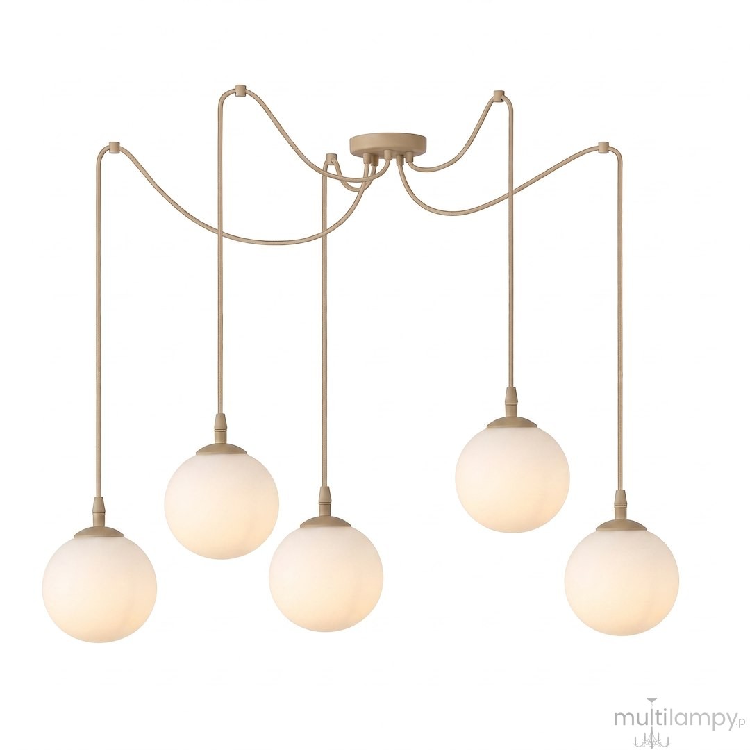 Gigi lampa wisząca 5xE14 mokka/biały 1823/5