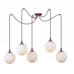 Gigi lampa wisząca 5xE14 burgund/biały 1825/5