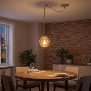 Level lampa wisząca 1xE27 mokka/bursztynowy 1820/1