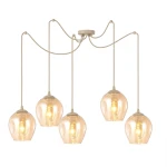 Level lampa wisząca 5xE27 mokka/bursztynowy 1820/5