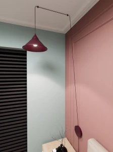 Abramo lampa wisząca 1xE27 burgund 1787/1