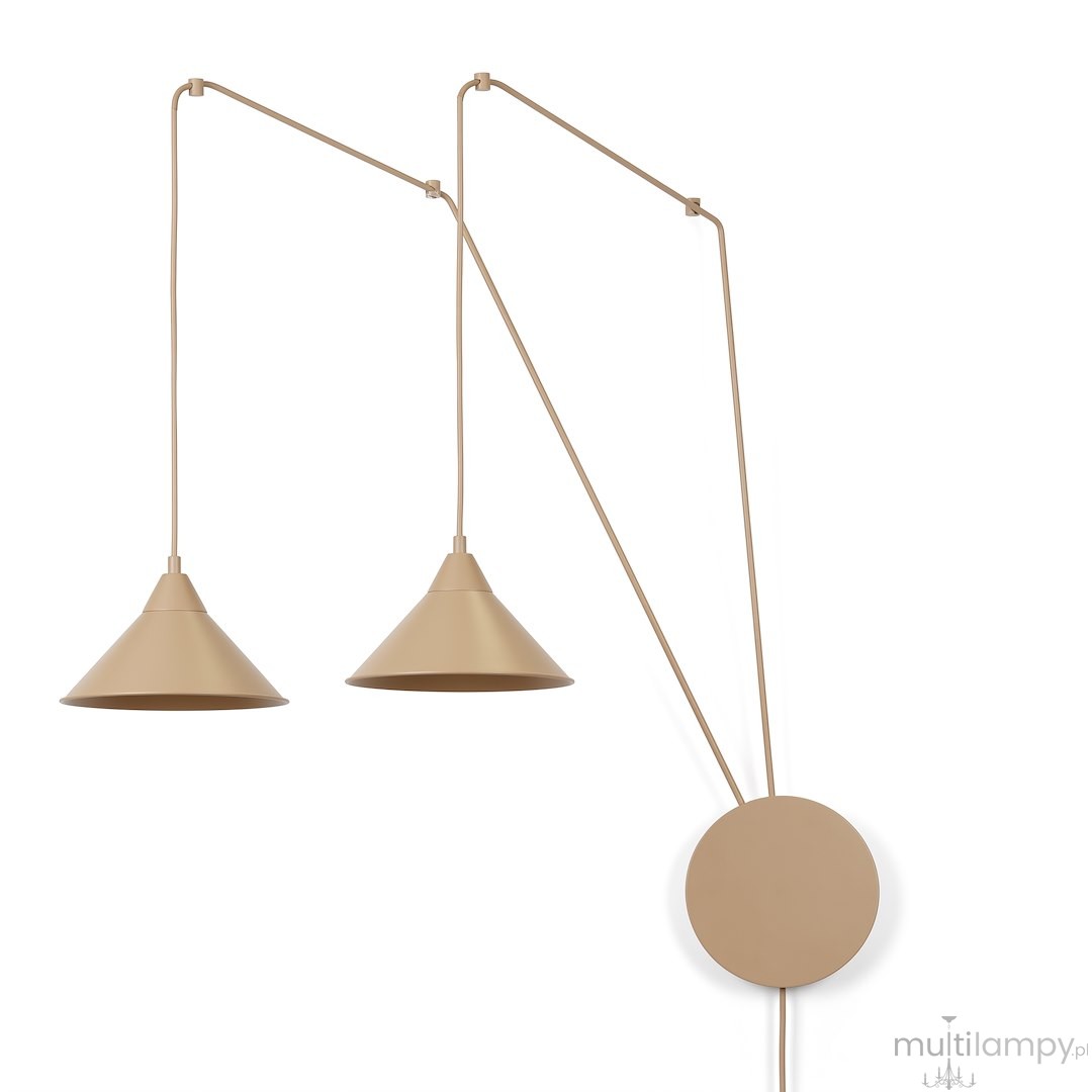 Abramo lampa wisząca 2xE27 mokka 1786/2