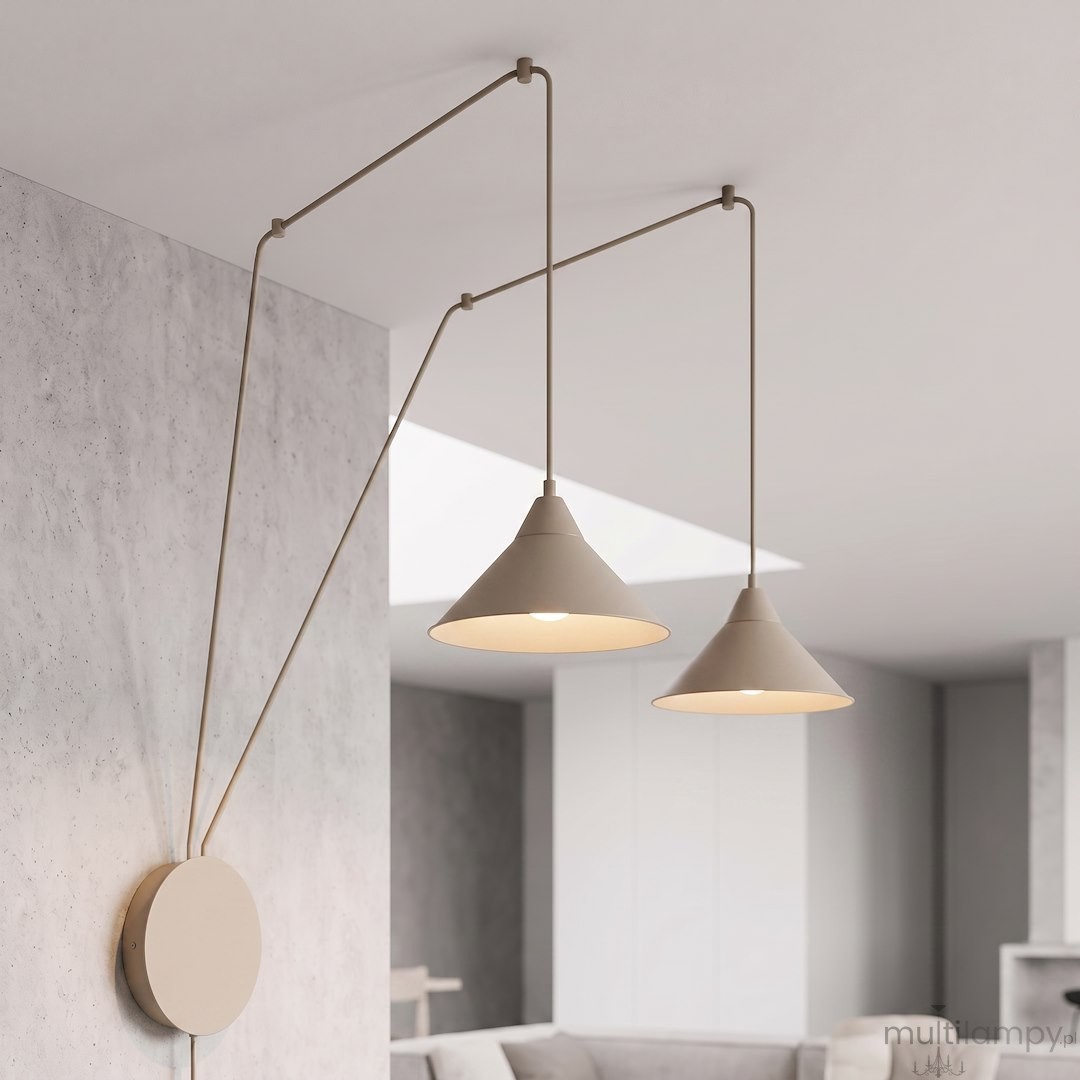 Abramo lampa wisząca 2xE27 mokka 1786/2