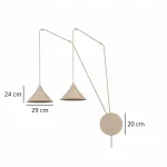 Abramo lampa wisząca 2xE27 mokka 1786/2