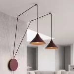 Abramo lampa wisząca 2xE27 burgund 1787/2