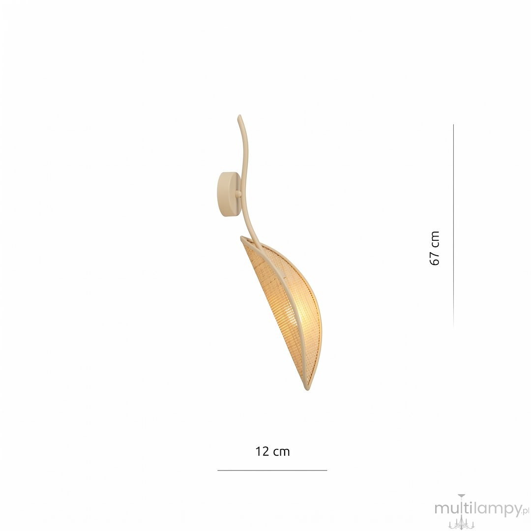 Lotus kinkiet 1xE14 mokka/rattan 1792/K1