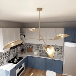 Lotus lampa sufitowa 4xE14 mokka/rattan 1792/4