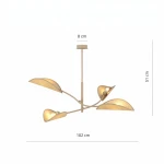 Lotus lampa sufitowa 4xE14 mokka/rattan 1792/4