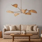 Lotus lampa sufitowa 6xE14 mokka/rattan 1792/6