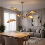 Lotus lampa sufitowa 6xE14 mokka/rattan 1792/6
