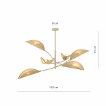 Lotus lampa sufitowa 6xE14 mokka/rattan 1792/6