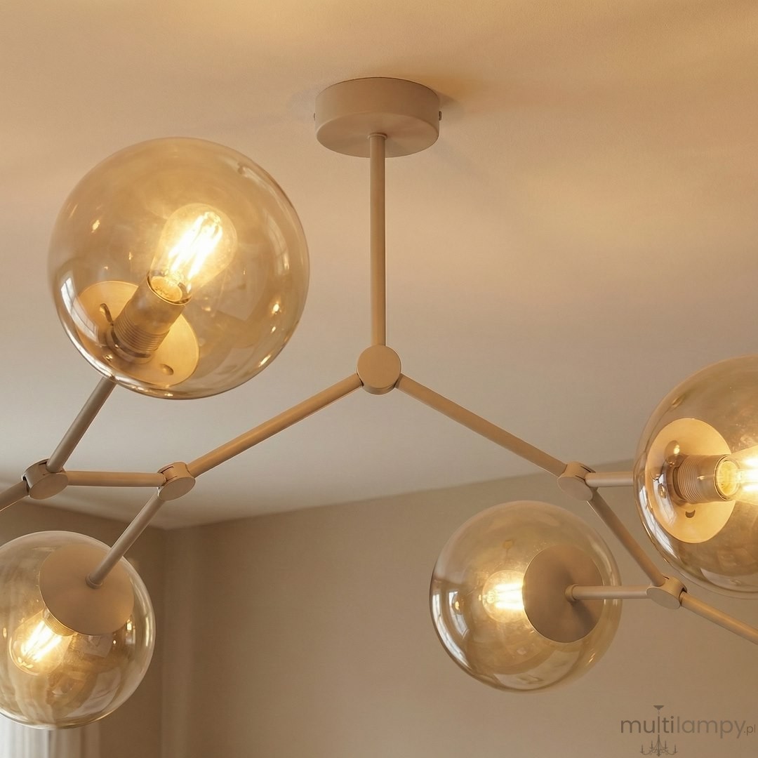 Space lampa sufitowa 4xE14 mokka/bursztynowy 1702/4