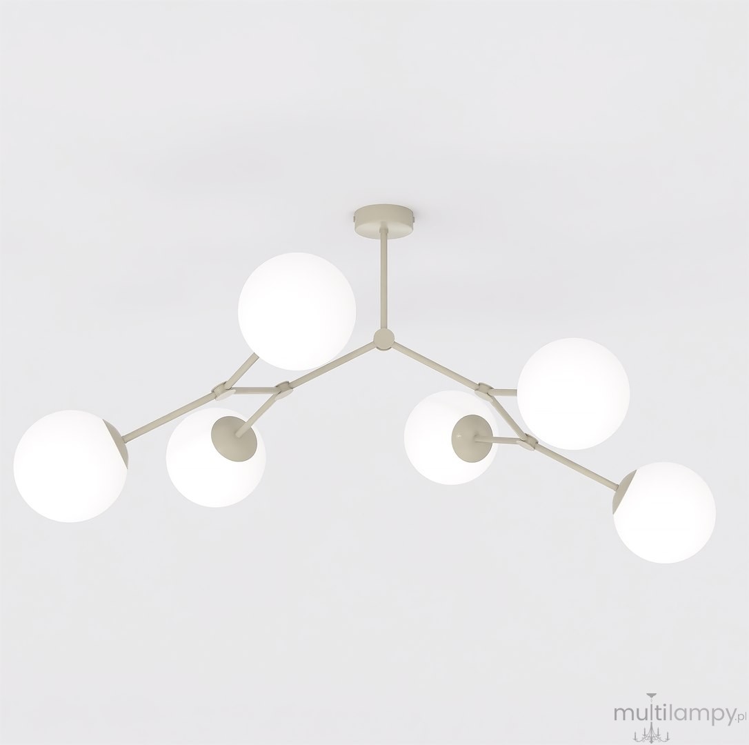 Space lampa sufitowa 6xE14 mokka/biały 1703/6