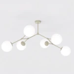 Space lampa sufitowa 6xE14 mokka/biały 1703/6