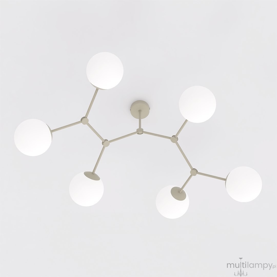 Space lampa sufitowa 6xE14 mokka/biały 1703/6