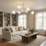 Space lampa sufitowa 6xE14 mokka/biały 1703/6
